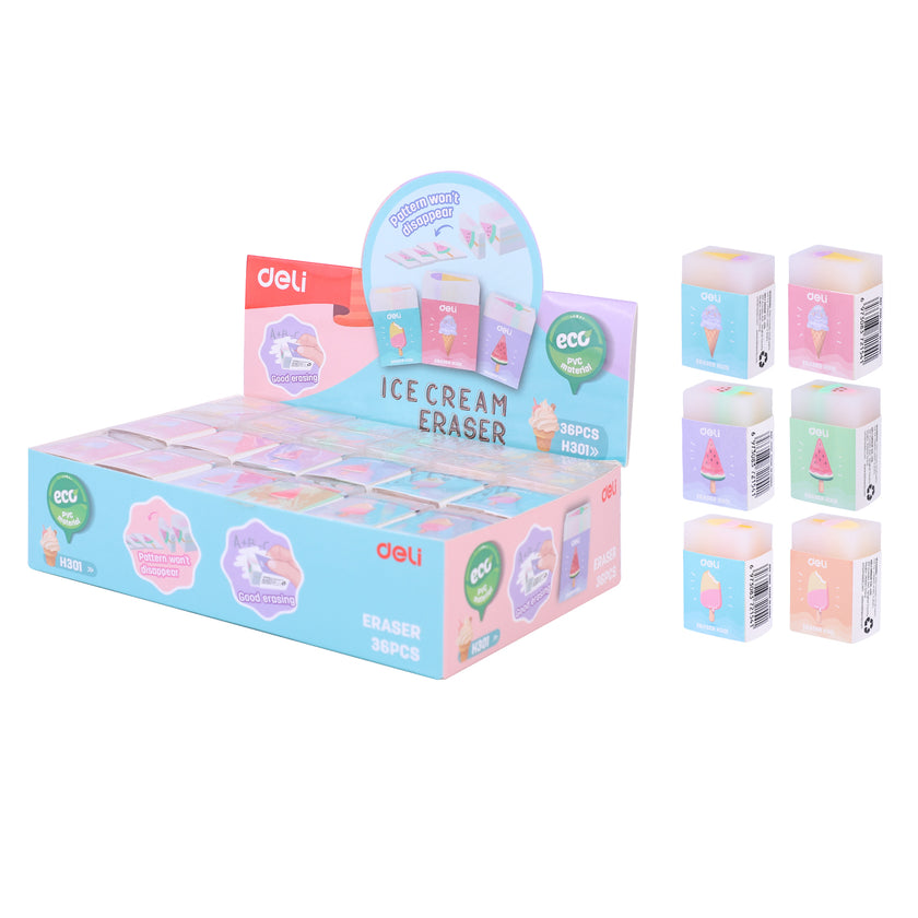 Deli Stationery-      Eraser (asst) (SKU: EH301)