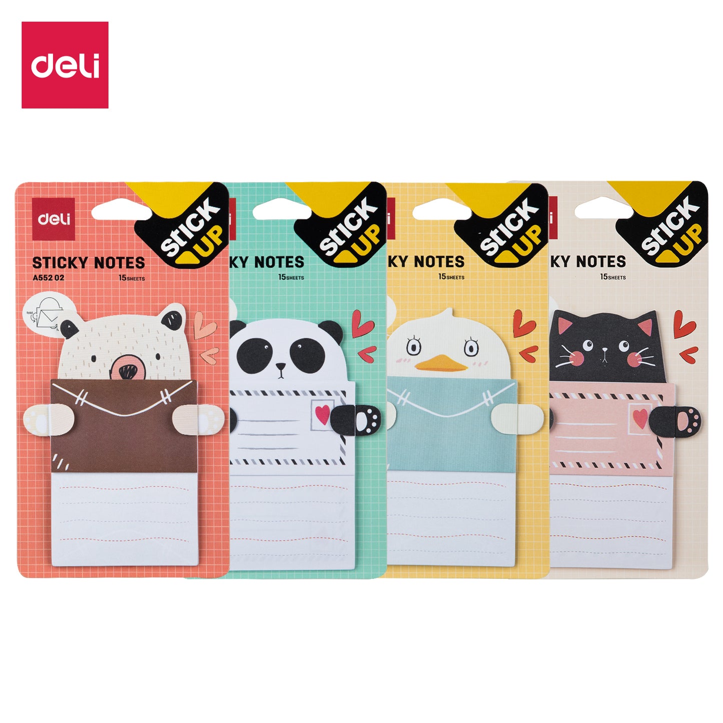 Deli Stationery-      sticky 76×101mm 3''×4'' 15 sheets (SKU: EA55202)