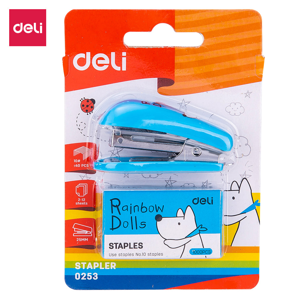 Deli Stationery-      Stapler 10# (Assorted)(Pcs) (SKU: E0253)