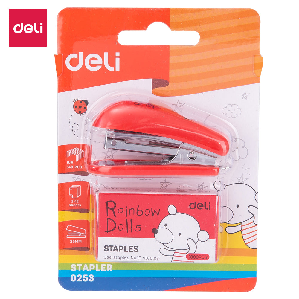 Deli Stationery-      Stapler 10# (Assorted)(Pcs) (SKU: E0253)