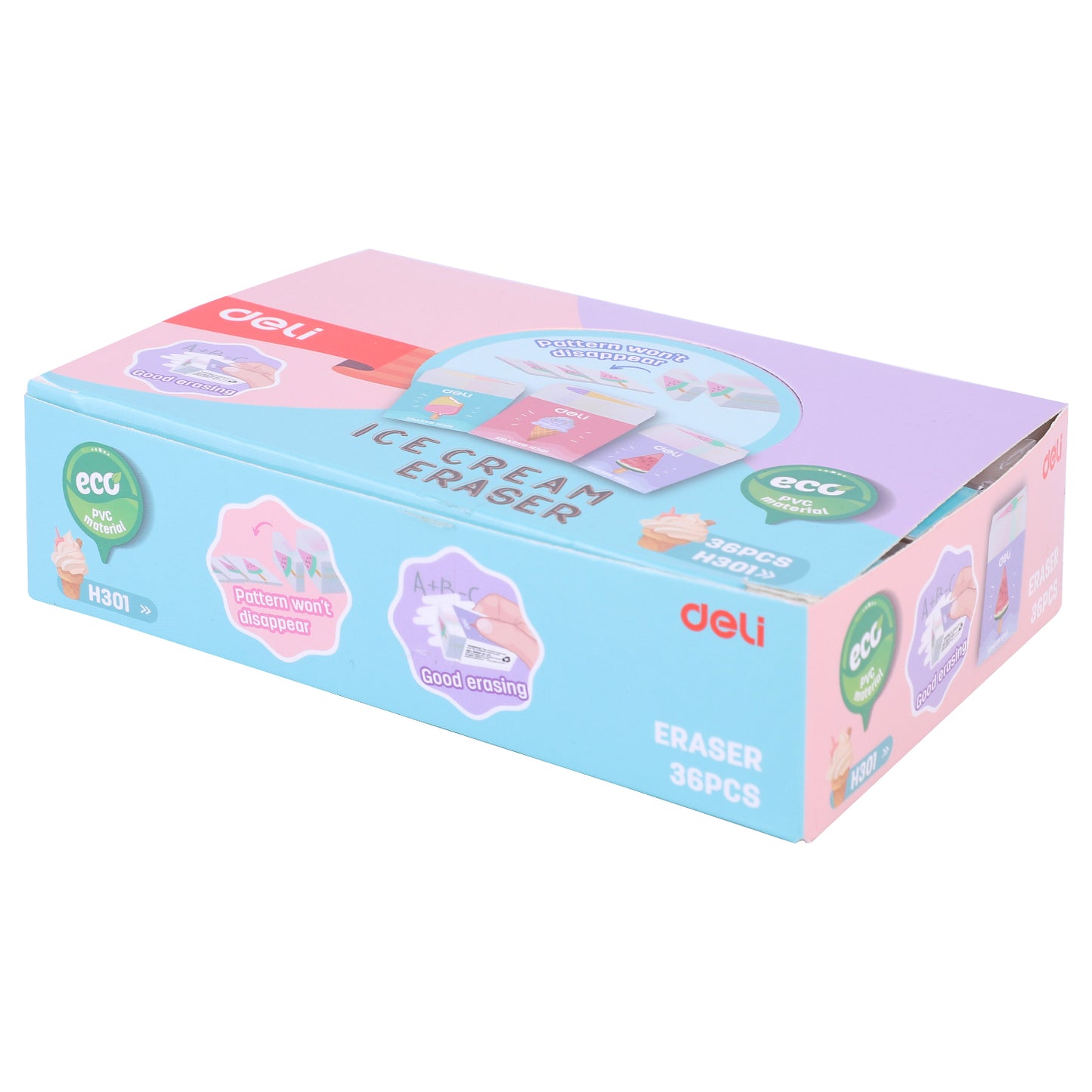 Deli Stationery-      Eraser (asst) (SKU: EH301)