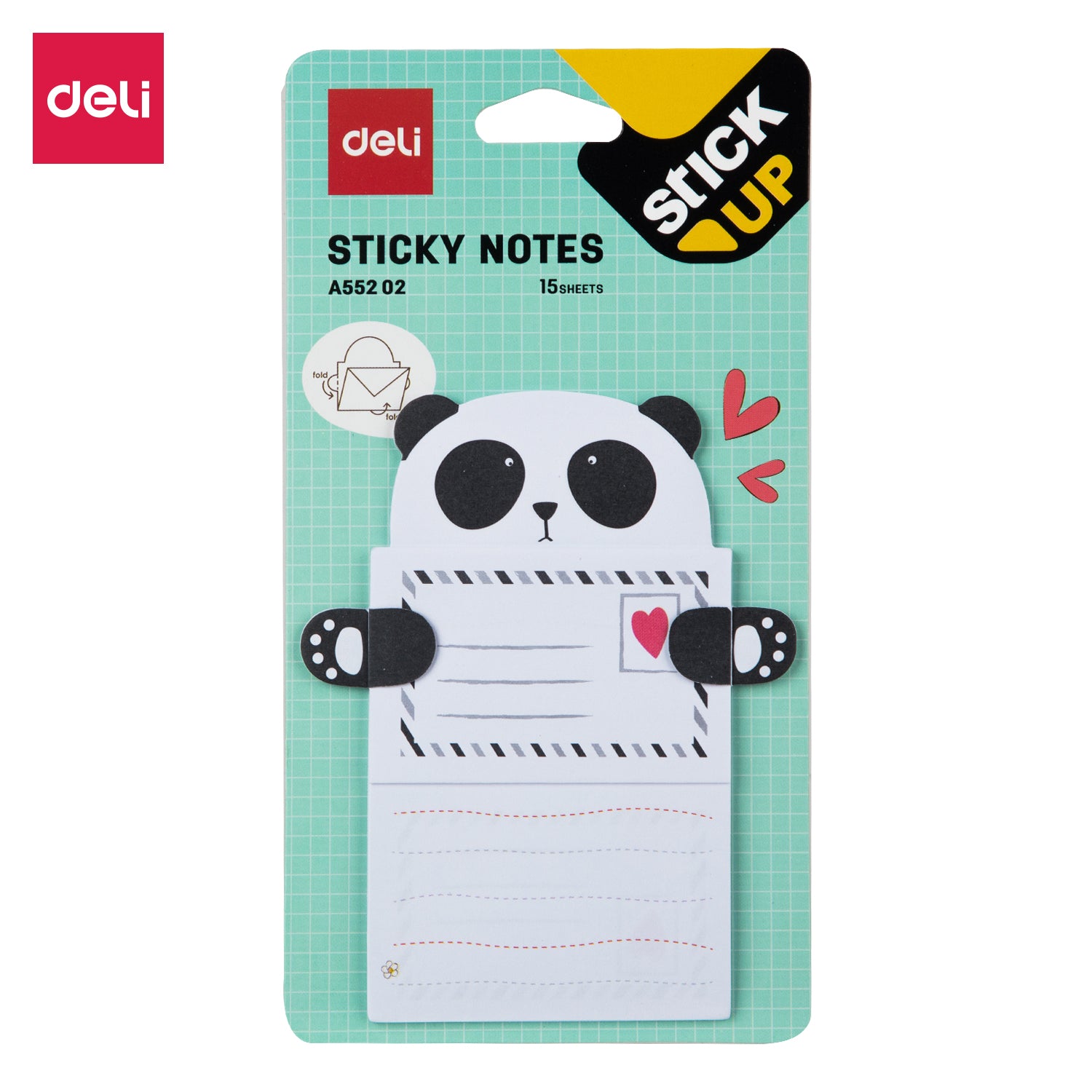 Deli Stationery-      sticky 76×101mm 3''×4'' 15 sheets (SKU: EA55202)
