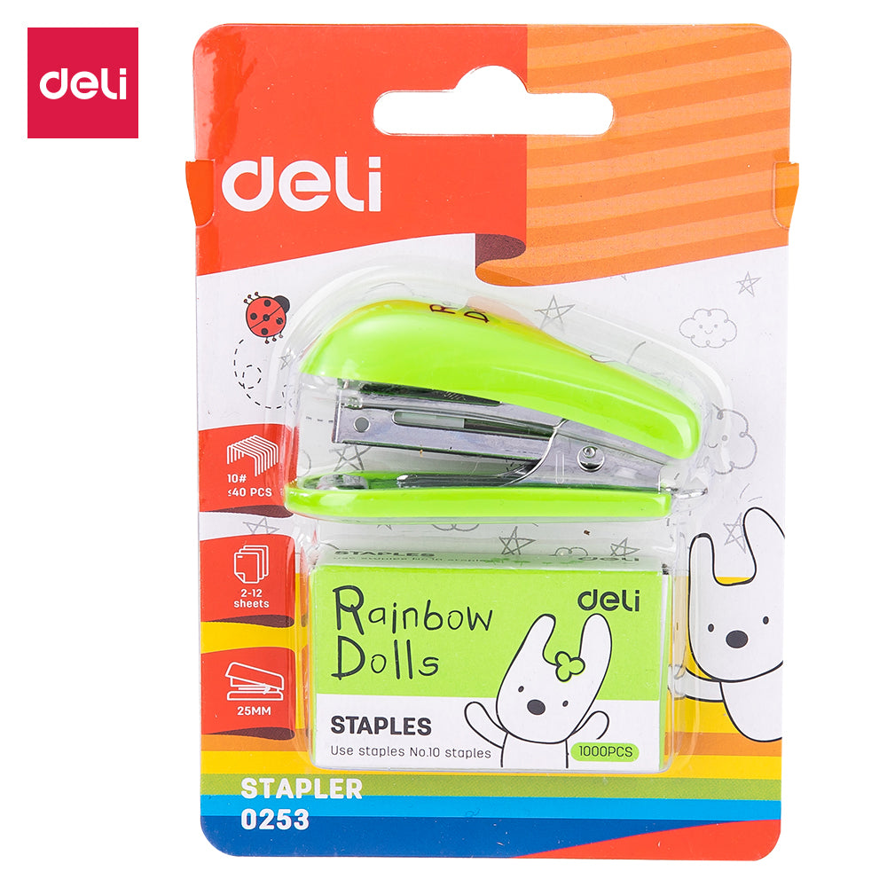 Deli Stationery-      Stapler 10# (Assorted)(Pcs) (SKU: E0253)