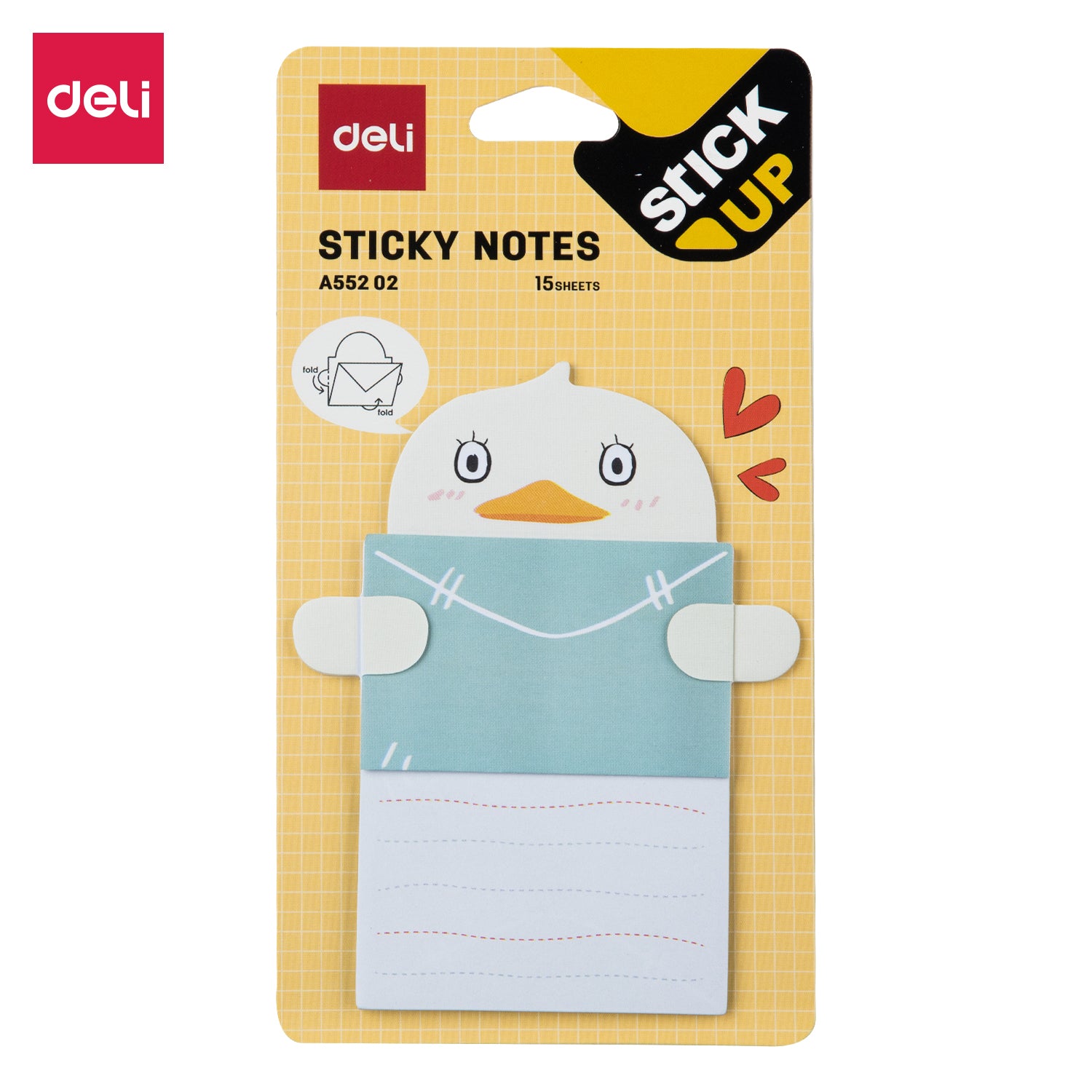 Deli Stationery-      sticky 76×101mm 3''×4'' 15 sheets (SKU: EA55202)