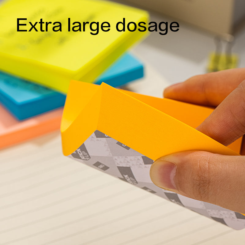 Deli Stationery-   Sticky Notes #76x76(mm),3*3IN,5*80sheets #PINK, ROSE, ORANGE, YELLOW, BLUE,ASST. (SKU: eA044)