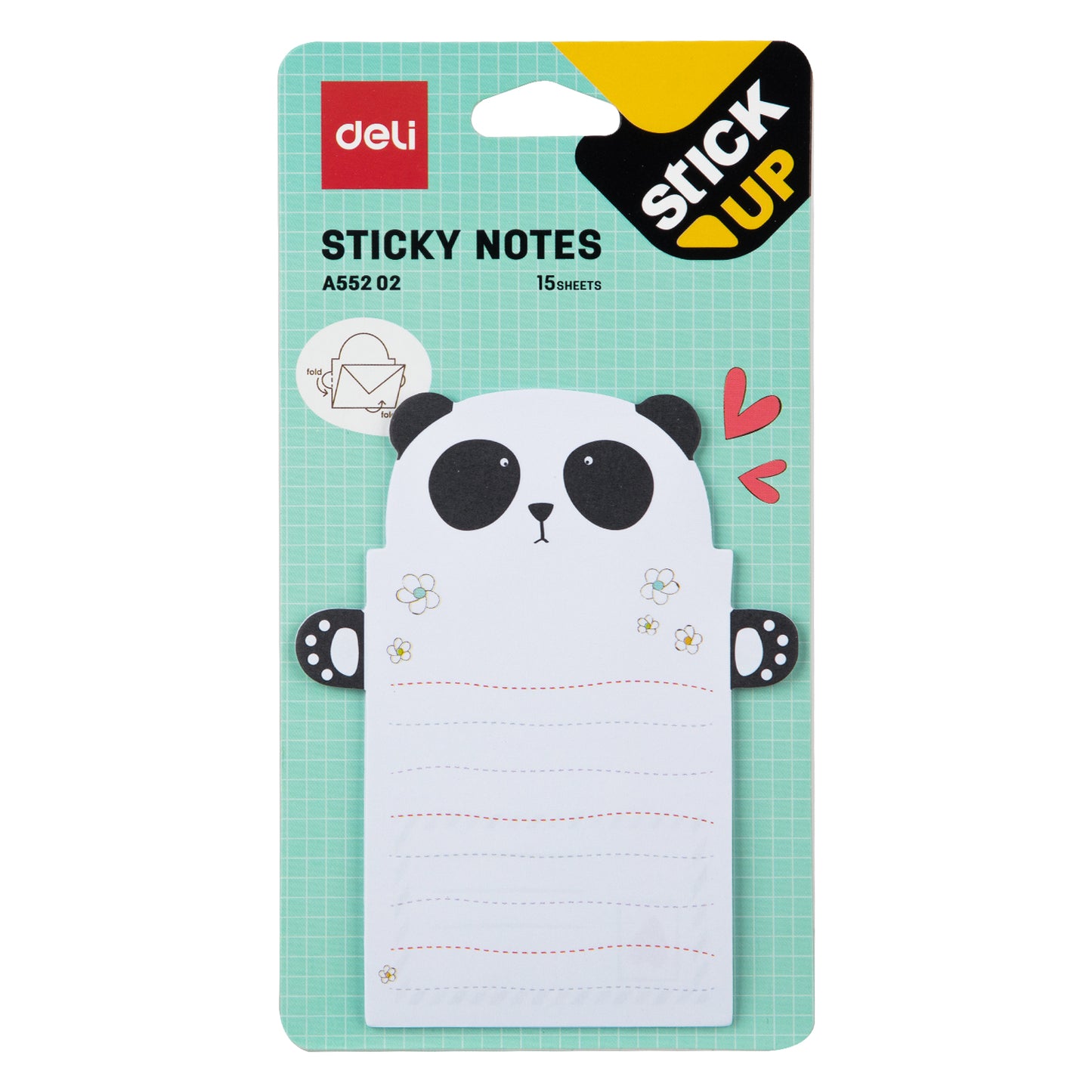 Deli Stationery-      sticky 76×101mm 3''×4'' 15 sheets (SKU: EA55202)