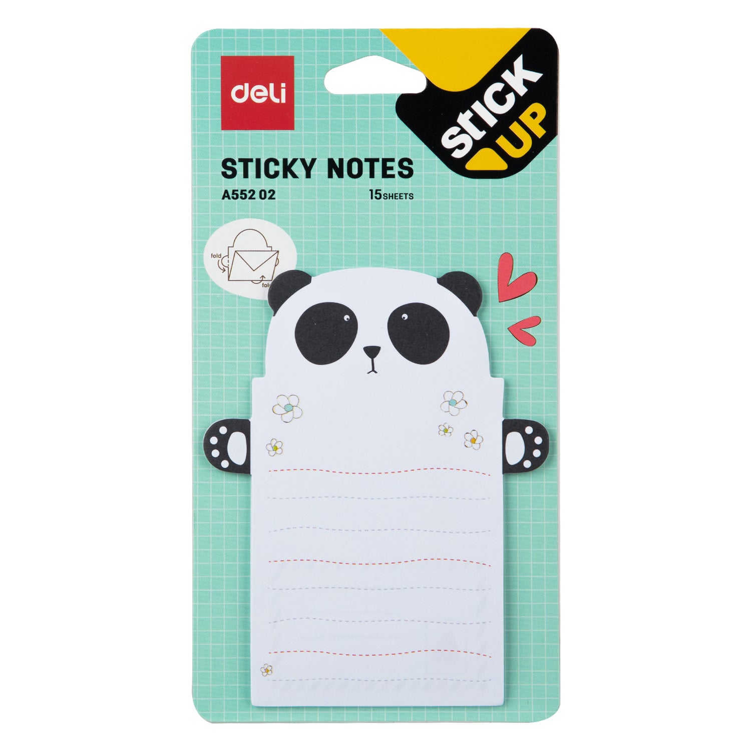 Deli Stationery-      sticky 76×101mm 3''×4'' 15 sheets (SKU: EA55202)