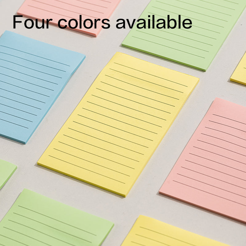 Deli Stationery-     Sticky Notes #76x76(mm),3*3IN,4*25sheets #PINK, GREEN, YELLOW, BLUE,ASST. (SKU: EA045)