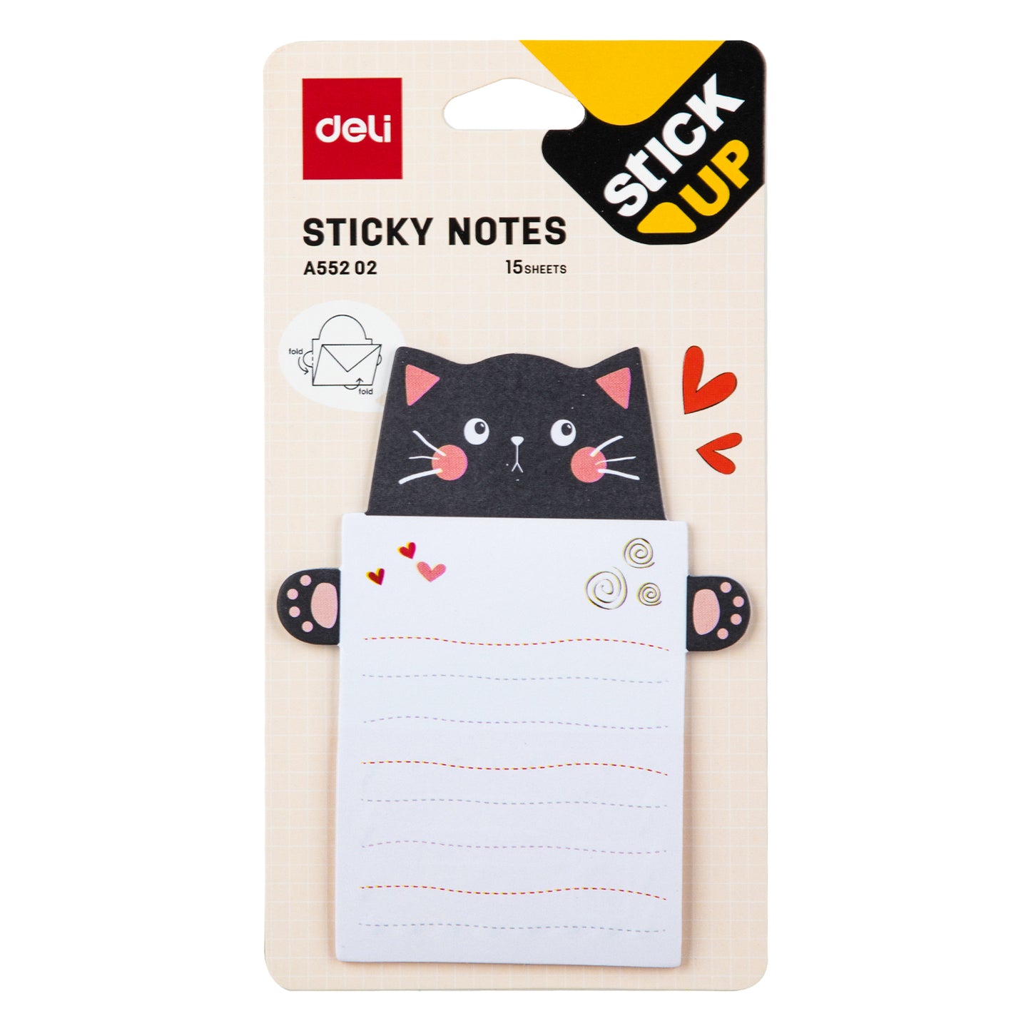 Deli Stationery-      sticky 76×101mm 3''×4'' 15 sheets (SKU: EA55202)