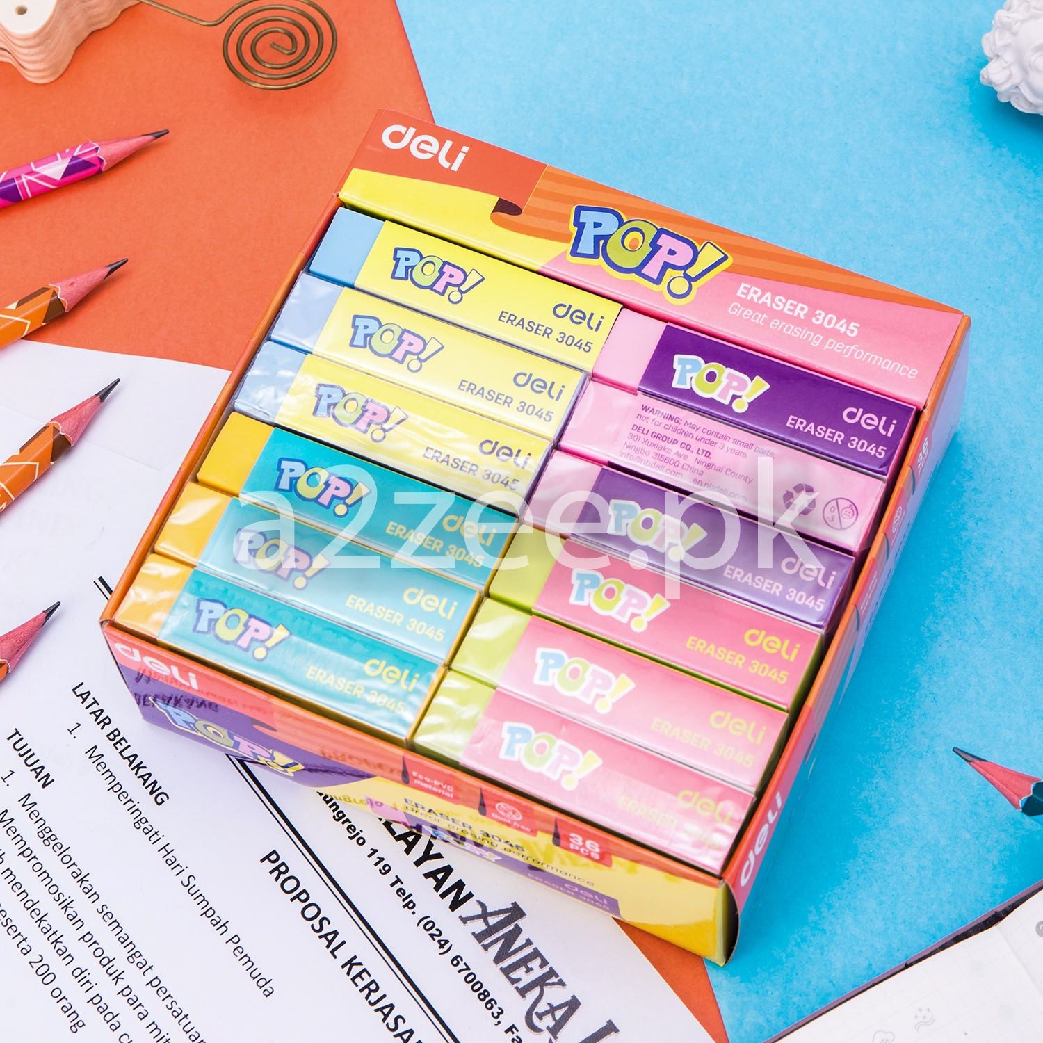 Deli Stationery - School Eraser - 36 Per Box (SKU: E3045)