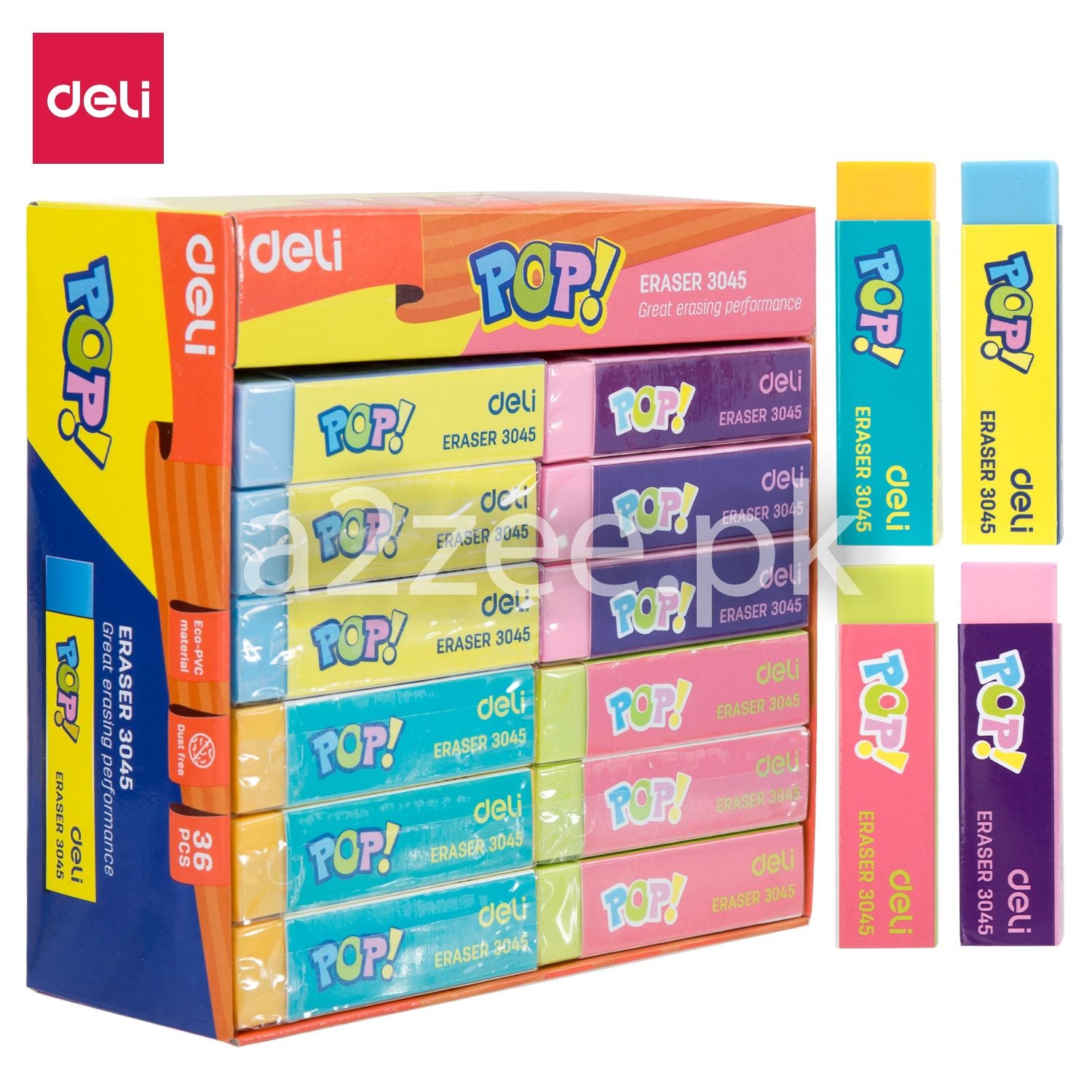 Deli Stationery - School Eraser - 36 Per Box (SKU: E3045)