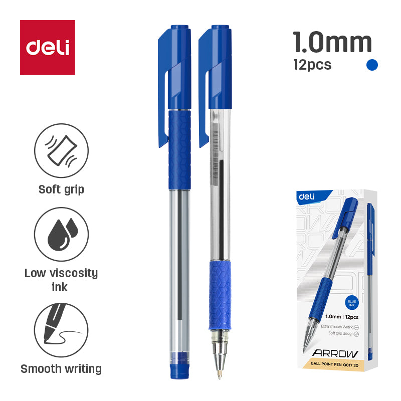 Deli Stationery-     Ball Point Pen Bullet tip1.0mm (SKU: EQ01730)