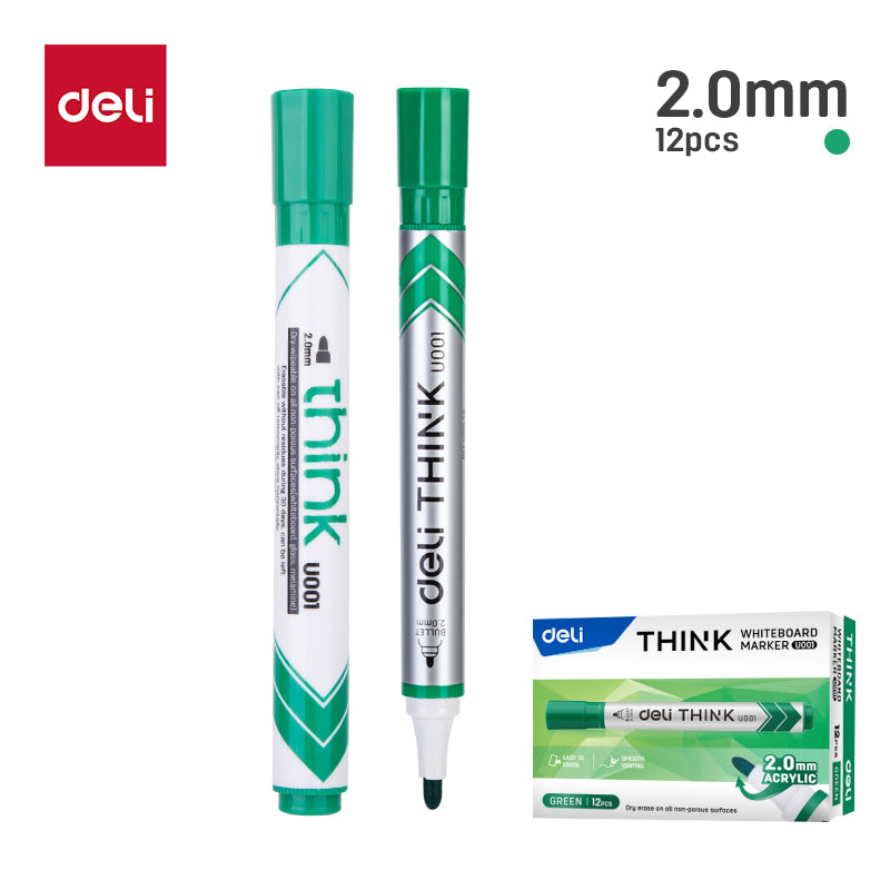 Deli Stationery-      Dry Erase Marker Bullet 2.0mm Green (SKU: EU00150)