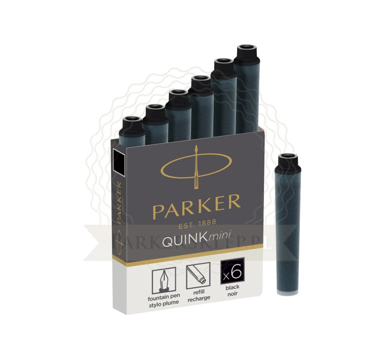 Parker Stationery-	PK CART QINK SHRT FR BLACK BOX 6 (SKU: 1950407)