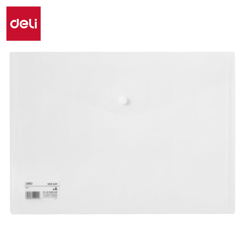Deli Stationery-       File Bag #A4 #TRANSPARENT (SKU: EF705)