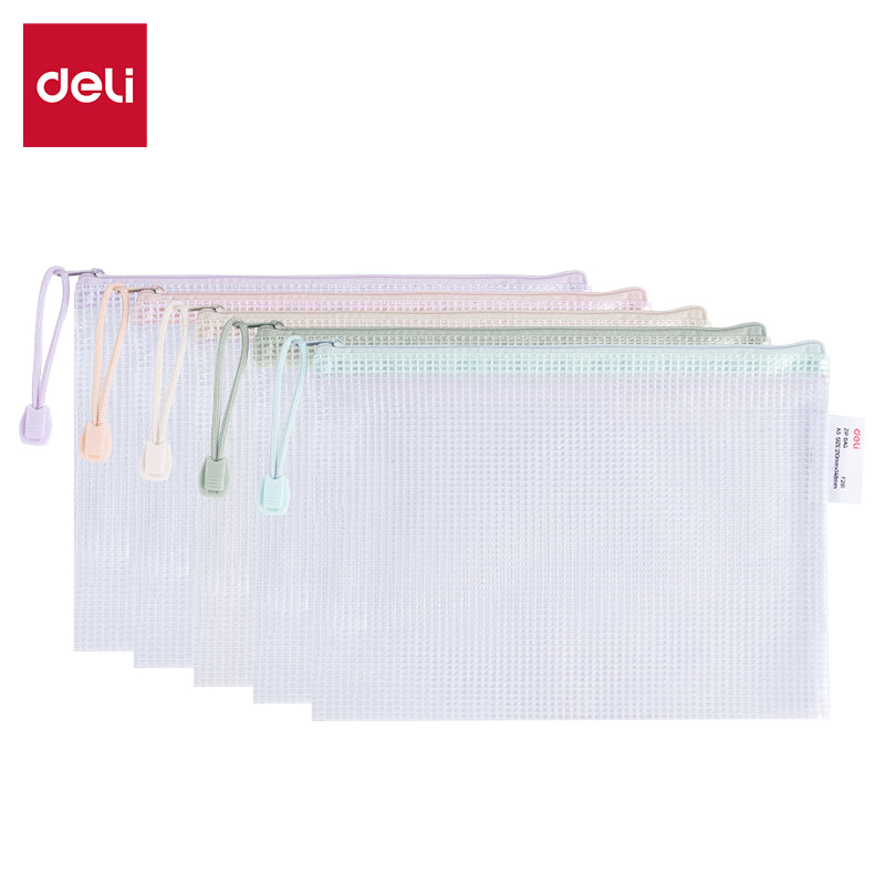 Deli Stationery-     Zip Bag #A5 #ASST. (SKU: eF281)