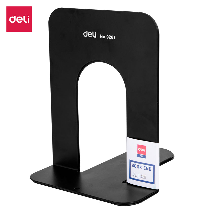 Deli Stationery-       Book End 6.5"(Black)(Pair) (SKU: E9261)