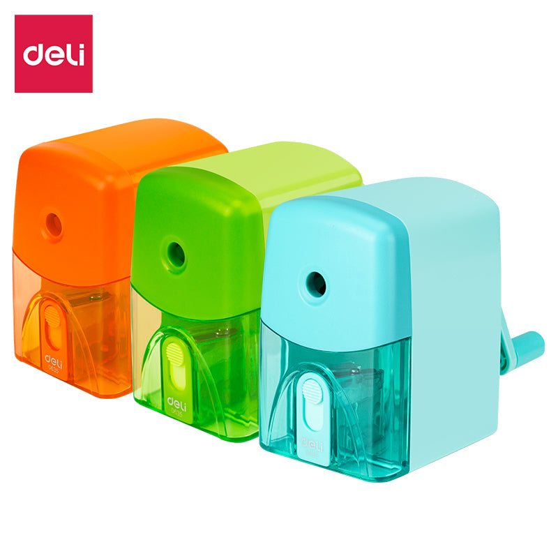 Deli Stationery-   Rotary Pencil Sharpener(Assorted)(Pcs) (SKU: E0635)