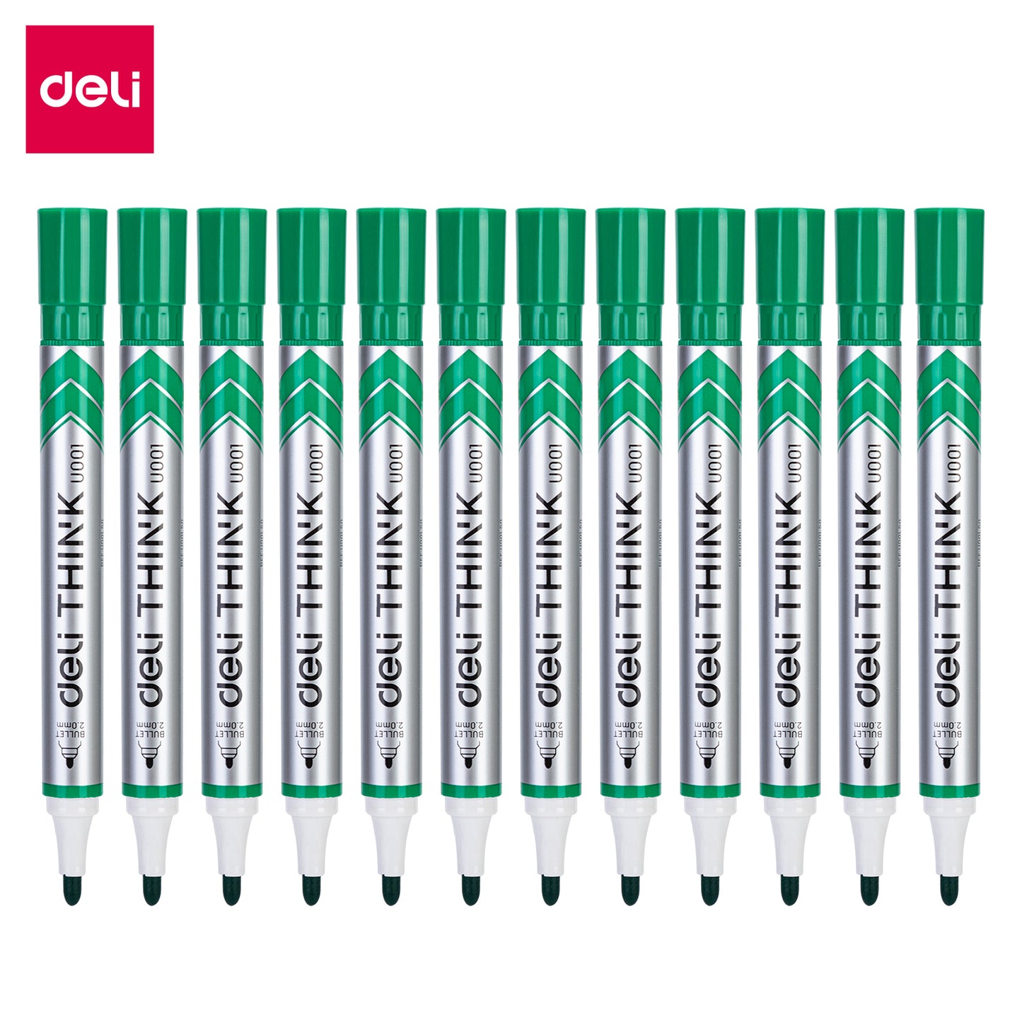 Deli Stationery-      Dry Erase Marker Bullet 2.0mm Green (SKU: EU00150)