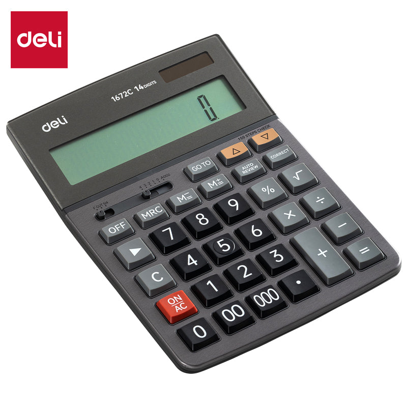 Deli Stationery-     Calculator(Black)(Pcs) (SKU: E1672)