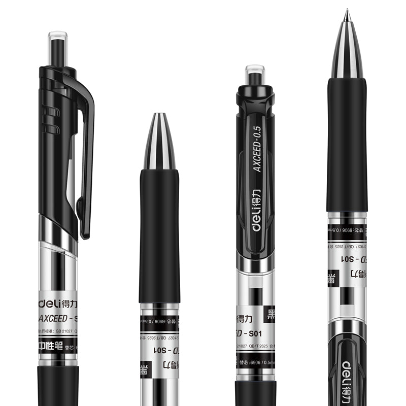 Deli Stationery-    Gel Ink Pen (Black)(Pcs) (SKU: S01)