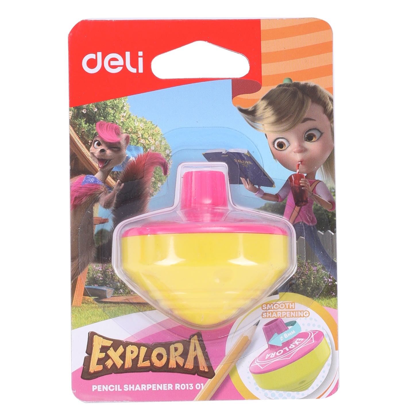 Deli Stationery-   Pencil Sharpener1 hole - for Standard pencil 8 mm (SKU: ER01301)