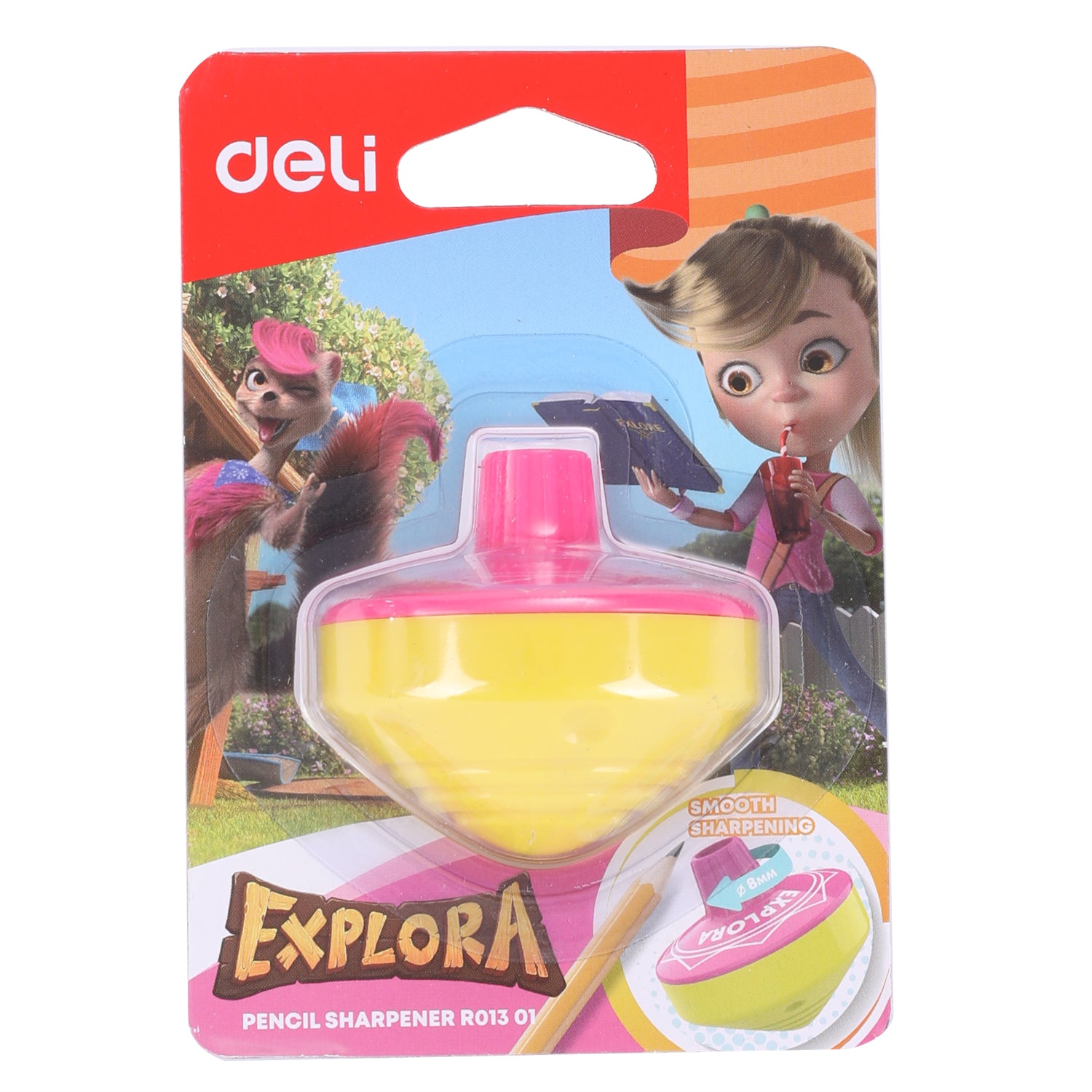 Deli Stationery-   Pencil Sharpener1 hole - for Standard pencil 8 mm (SKU: ER01301)