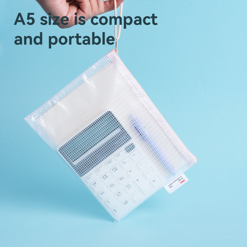 Deli Stationery-     Zip Bag #A5 #ASST. (SKU: eF281)