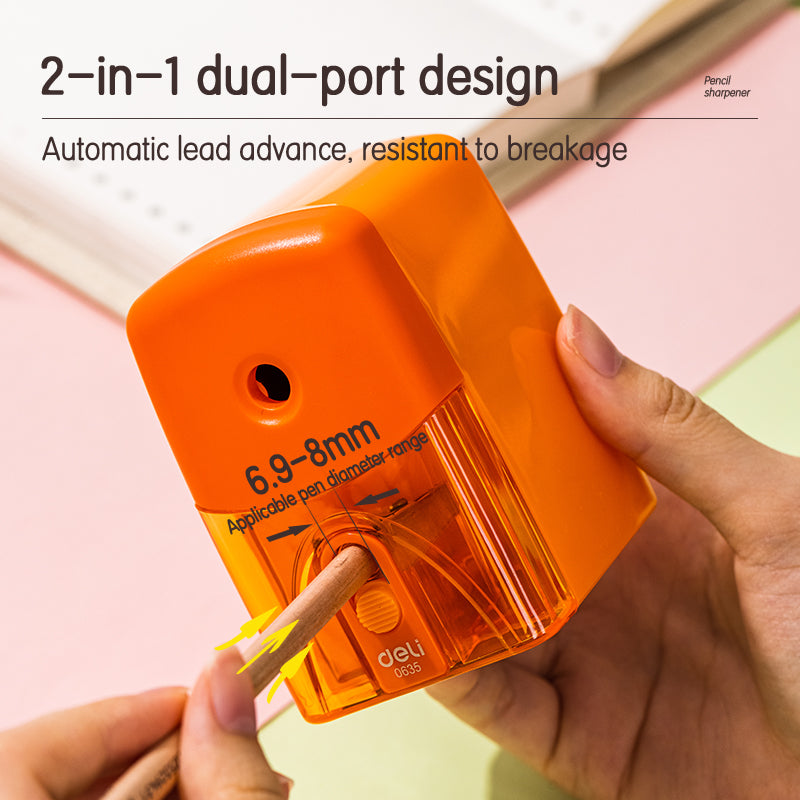 Deli Stationery-   Rotary Pencil Sharpener(Assorted)(Pcs) (SKU: E0635)