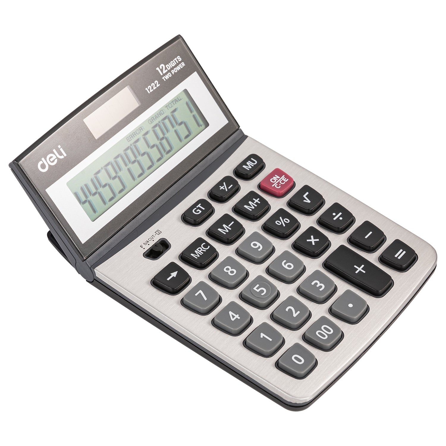 E1222 Calculator #Metal-12 digits #Silver