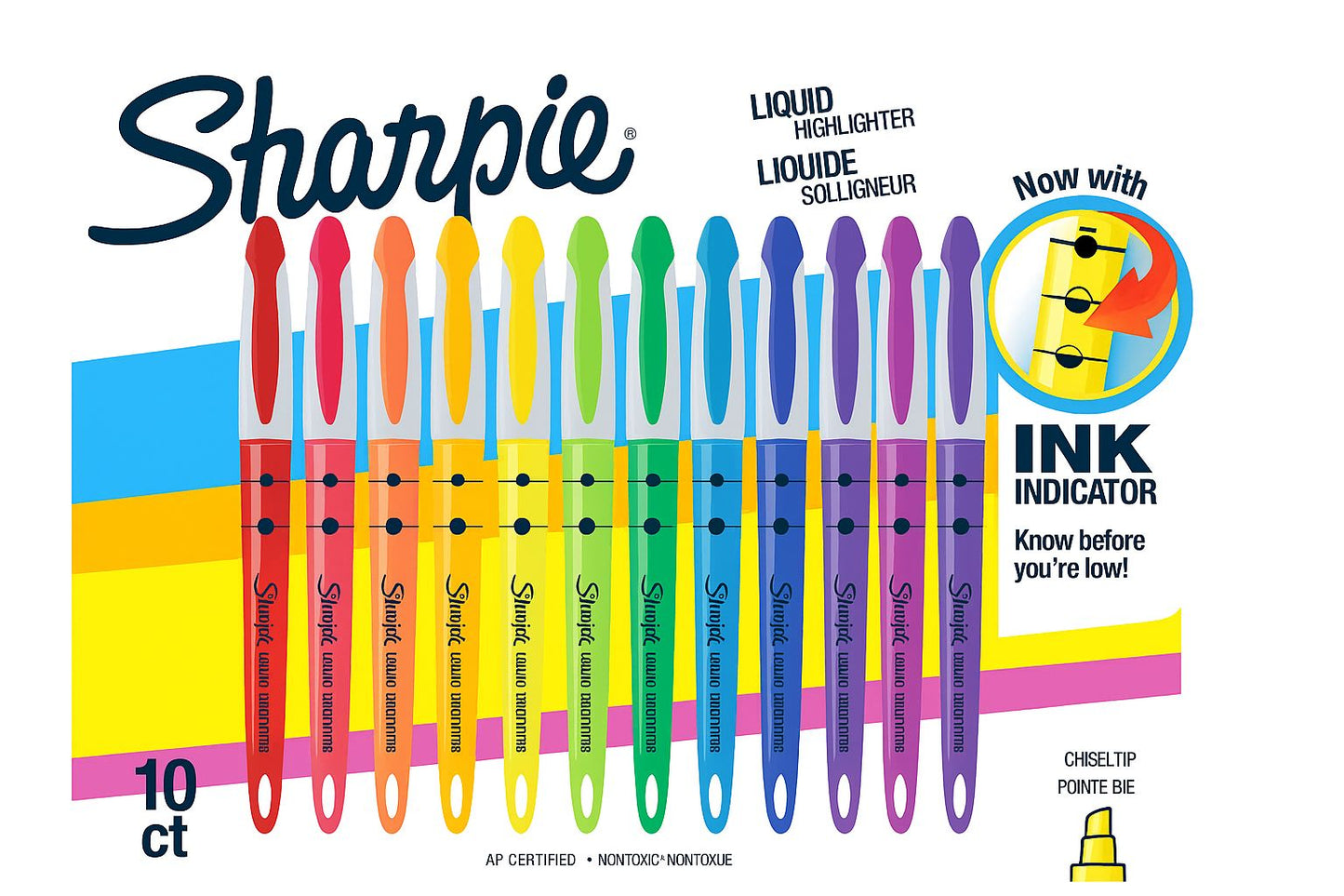 24415PP	  Sharpie	  SHACT LIQ 10CT ASST CN