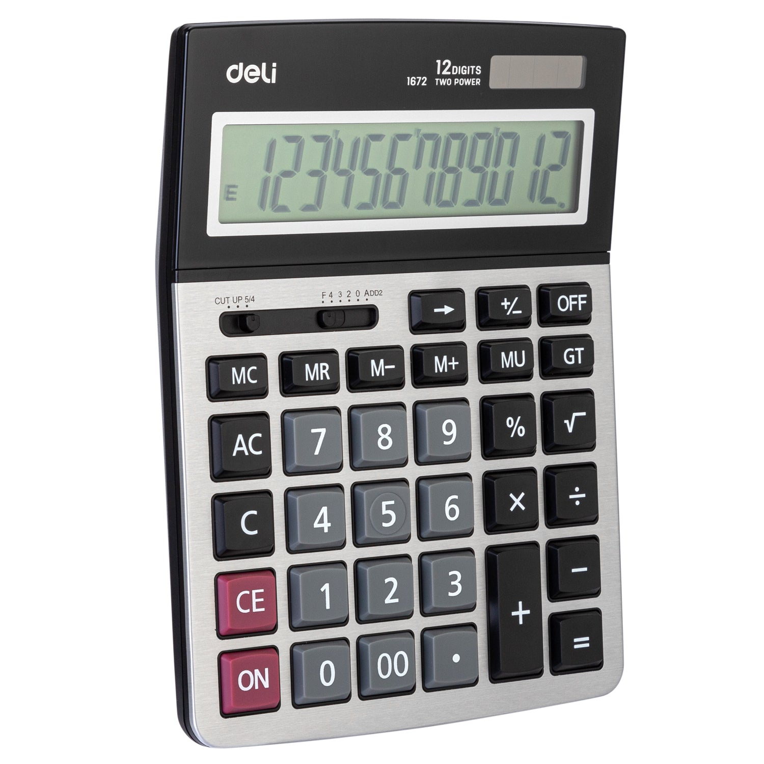 Deli Stationery-   150-check Calculator 14-digit Metal (SKU: E1672C)