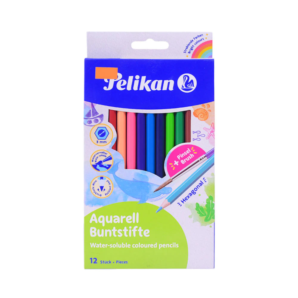 700672N  Pelikan  Colored Pencils Aquarell, Hexa, 12 pieces