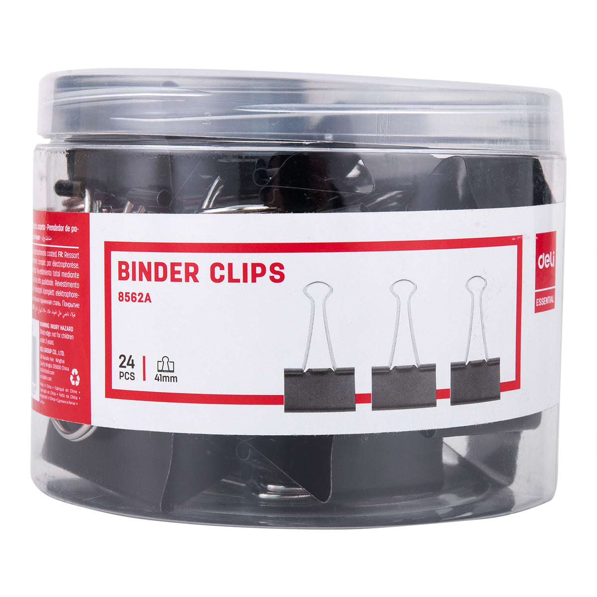 E8562A Binder Clip 41Mm(Black)(Tube)