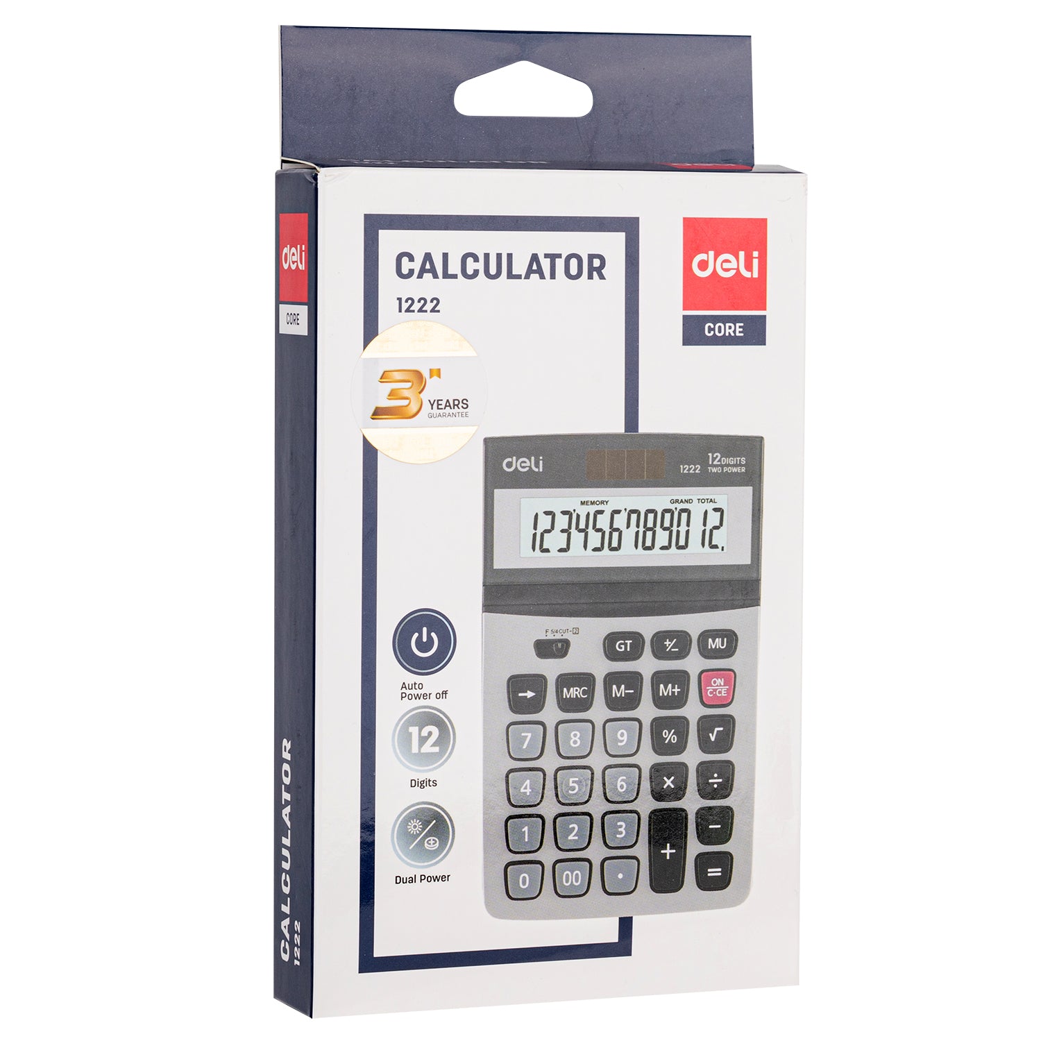E1222 Calculator #Metal-12 digits #Silver