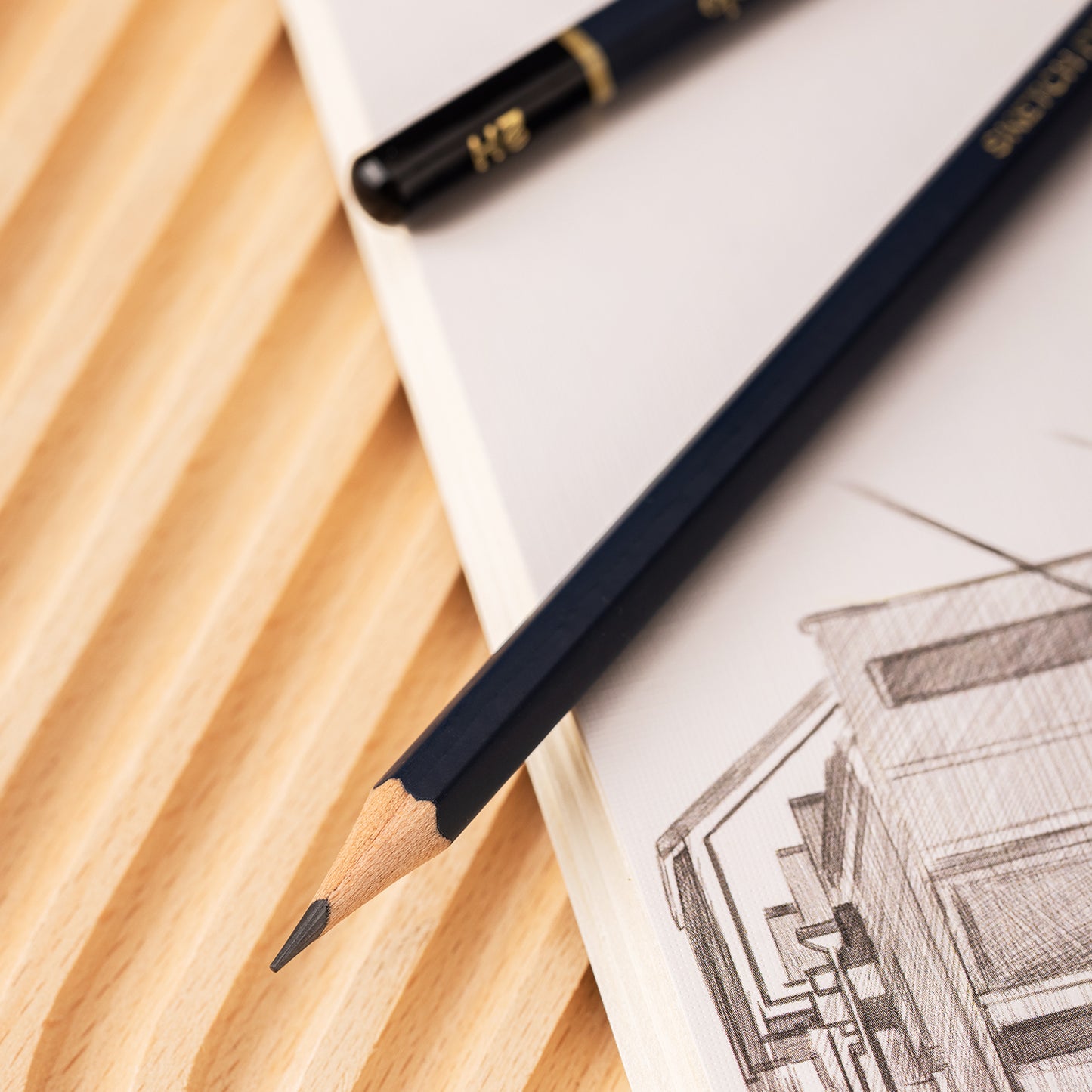 Deli Stationery-  Sketching Pencil #8 pcs (2H, H, HB, B, 2B, 4B, 6B, 8B) #BLACK (SKU: eC26)