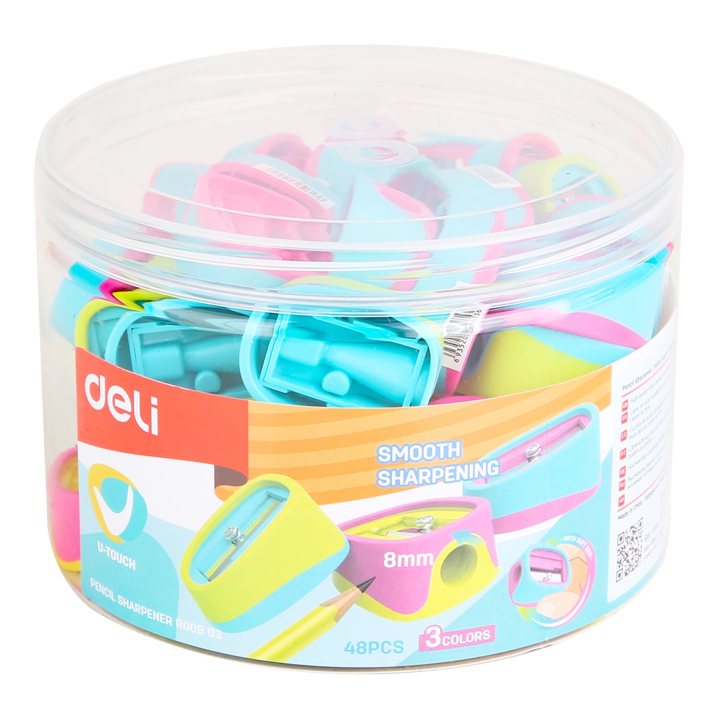 Deli Stationery- Pencil Sharpener1 hole for pencil 8mm (SKU: ER00903)