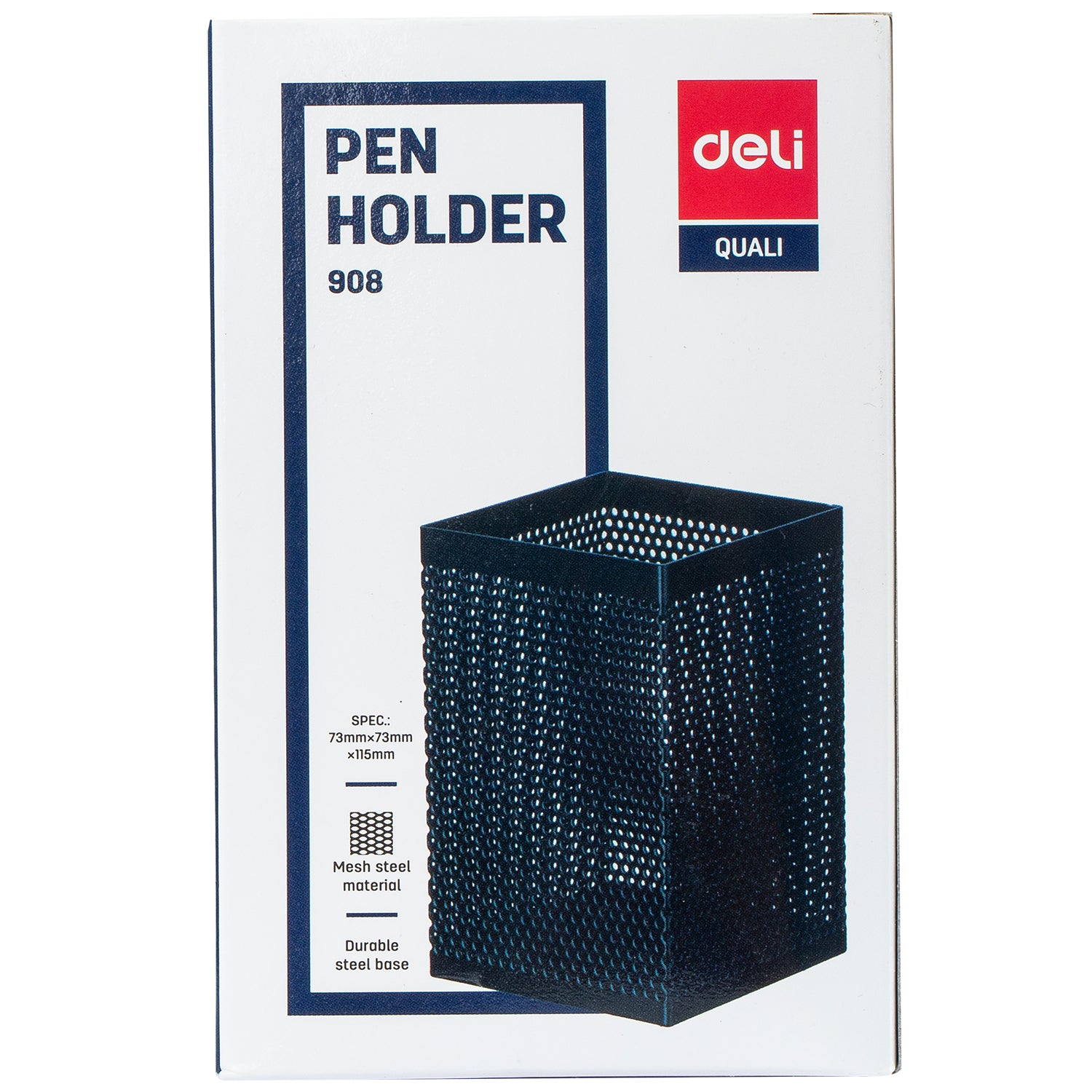 Deli Stationery-      Pen Stand(Black)(Pcs) (SKU: E908)