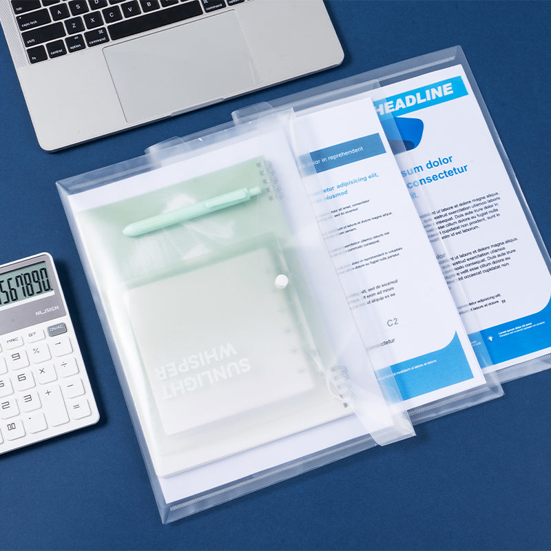 Deli Stationery-      FC-File Bag #FC #TRANSPARENT (SKU: EF706)