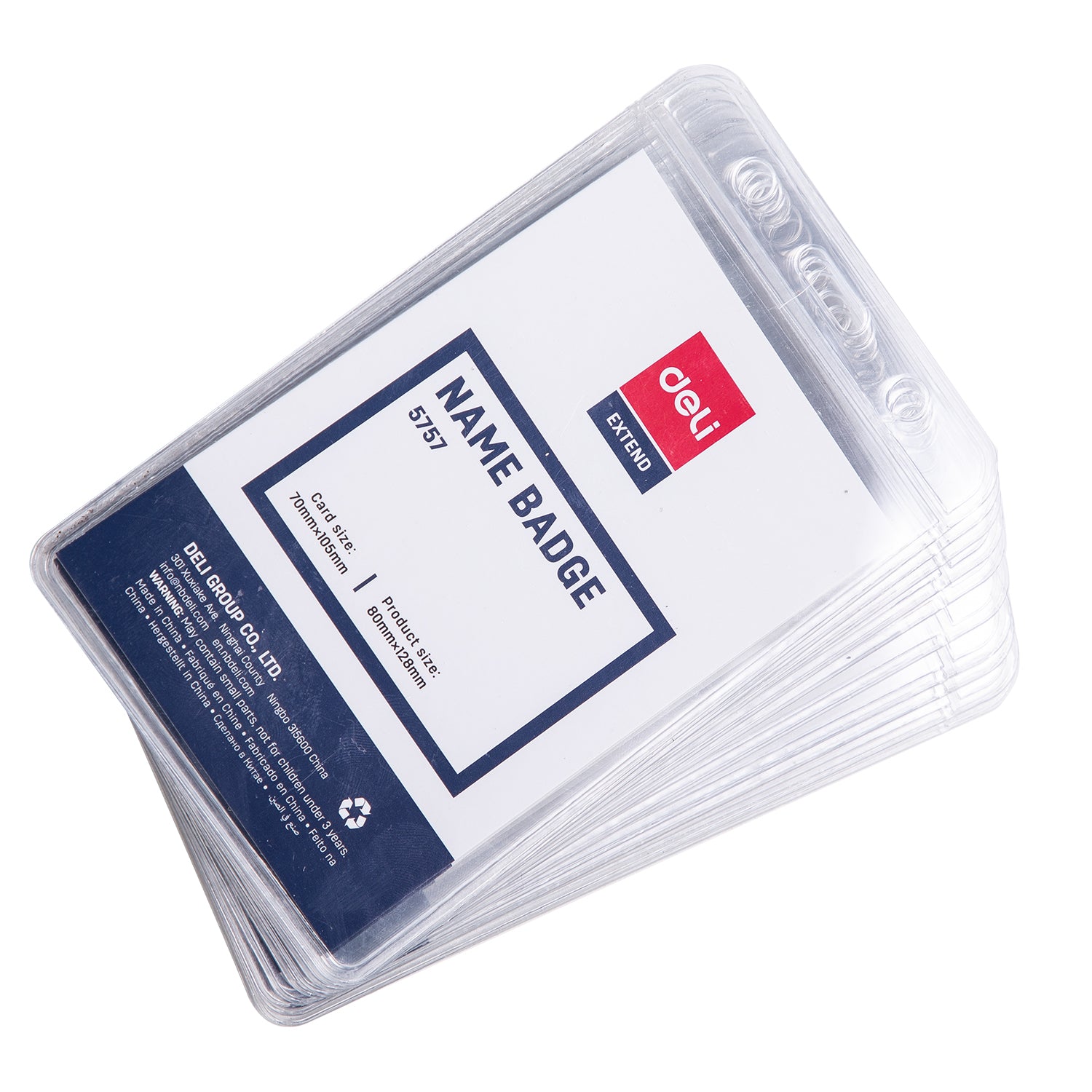 Deli Stationery-     Name Badge & Lanyard Inner core size 95 * 68 MM (SKU: E5757)