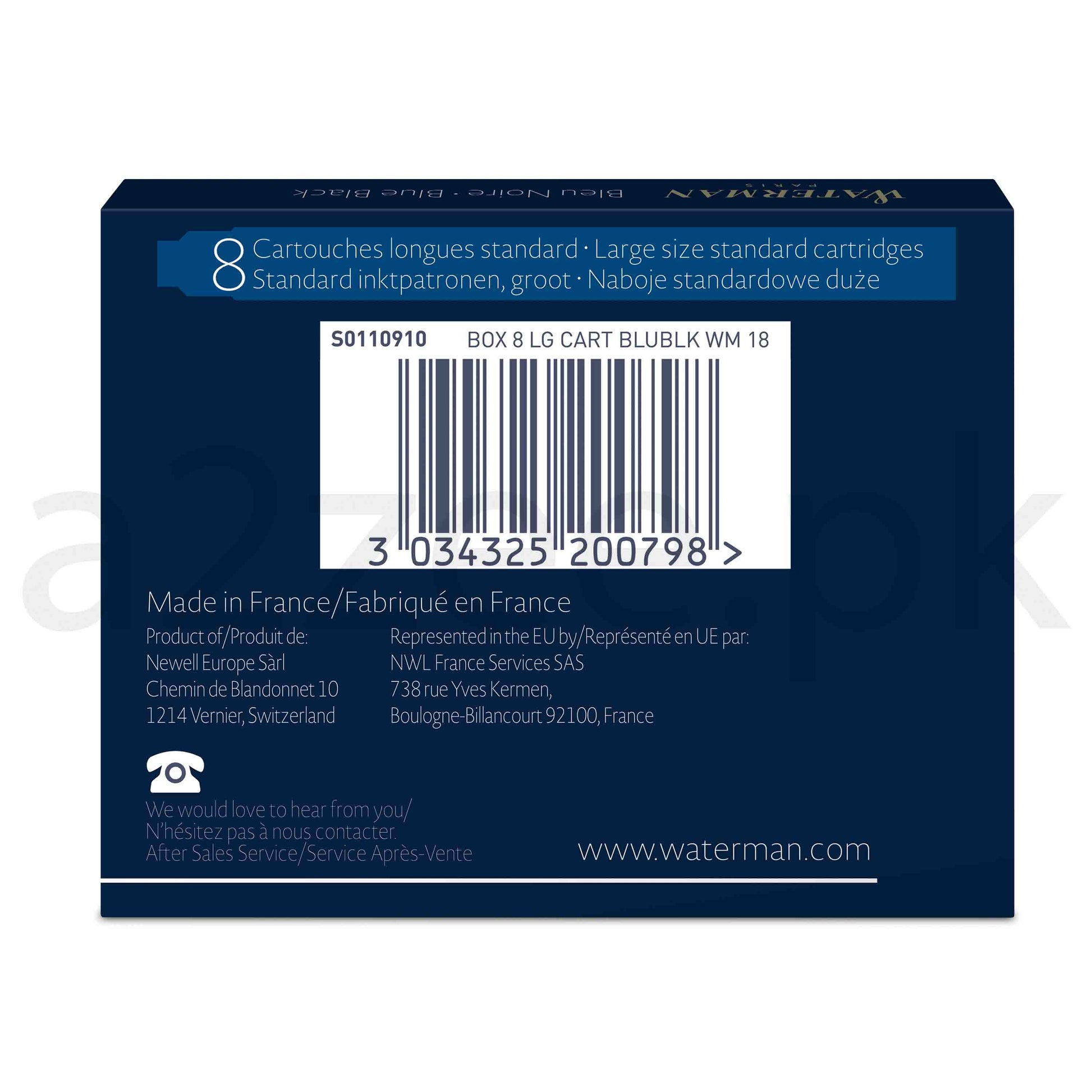 Waterman Stationery - Long Cartridge (SKU: S0110910)
