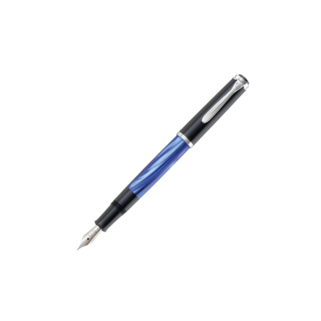 Pelikan FW-	Classic M 205 FP, Blue-marbled w/ silver, B (SKU:801935)