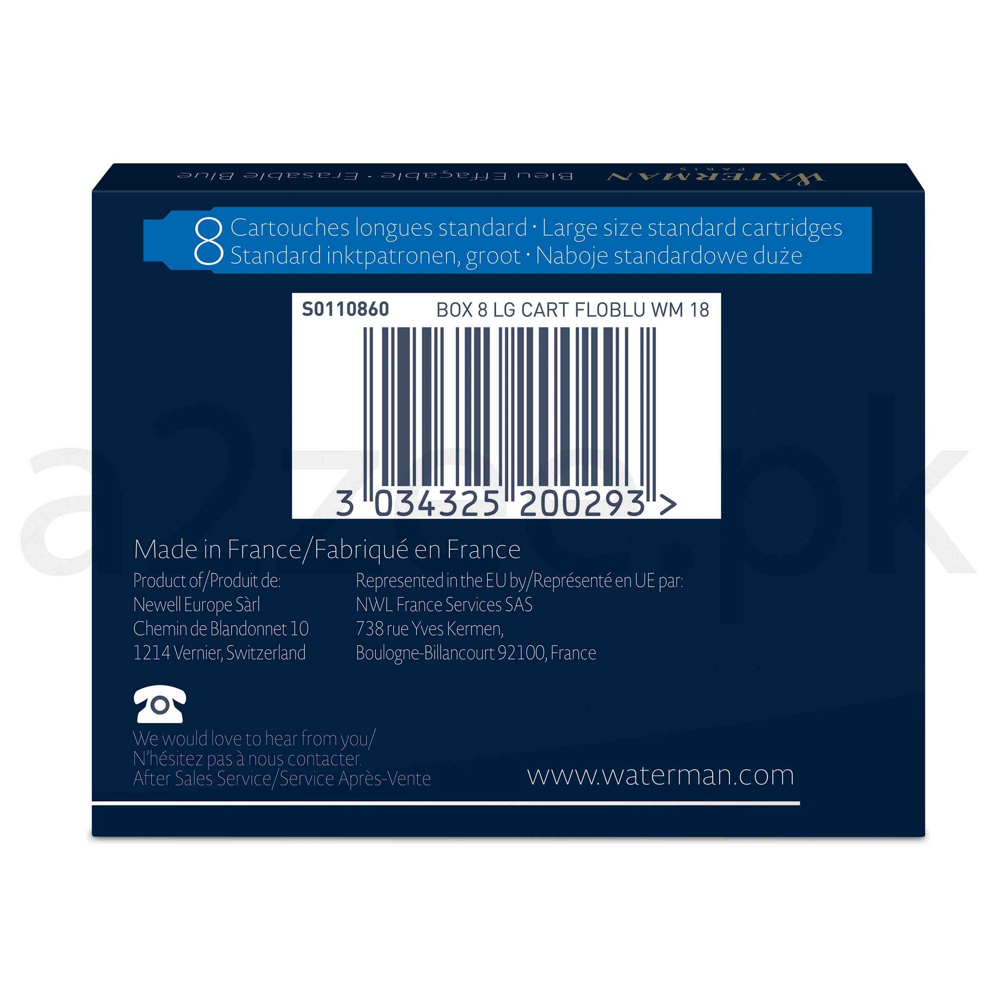 Waterman Stationery - Long Cartridge (SKU: S0110860)