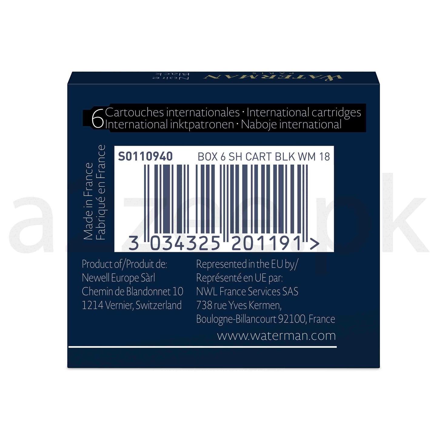 Waterman Stationery - Short Cartridge