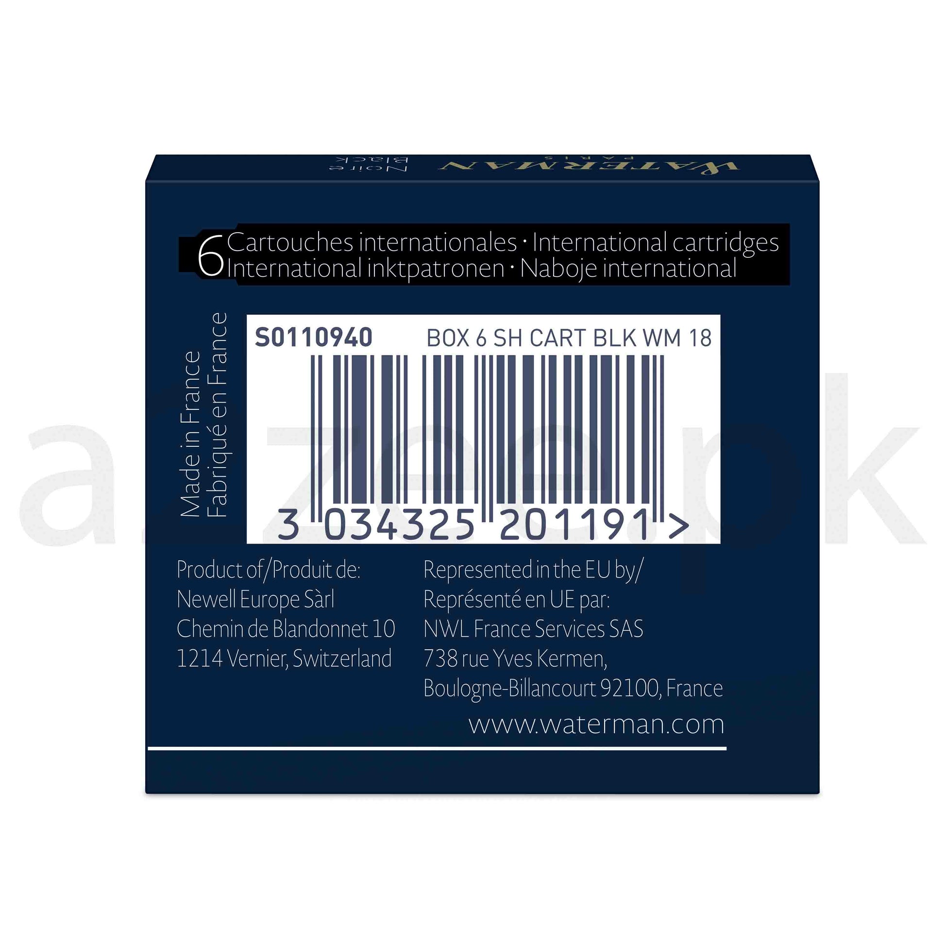 Waterman Stationery - Short Cartridge (SKU: S0110940)