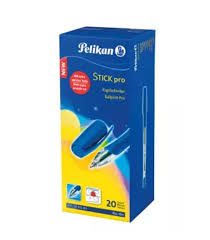 912261  Pelikan  Stick Pro Ball Pen Box, Blue - 20`s