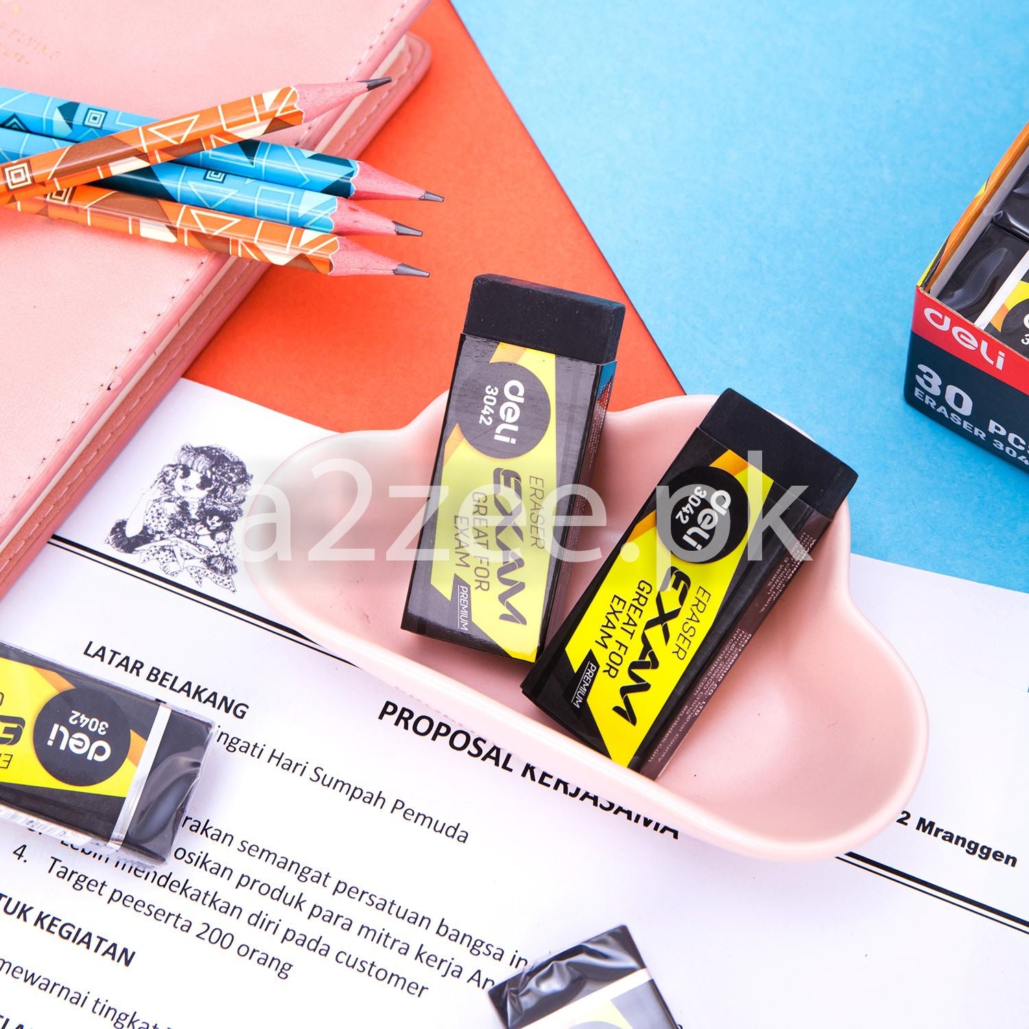 Deli Stationery - School Eraser - 30 Per Box (SKU: E3042)