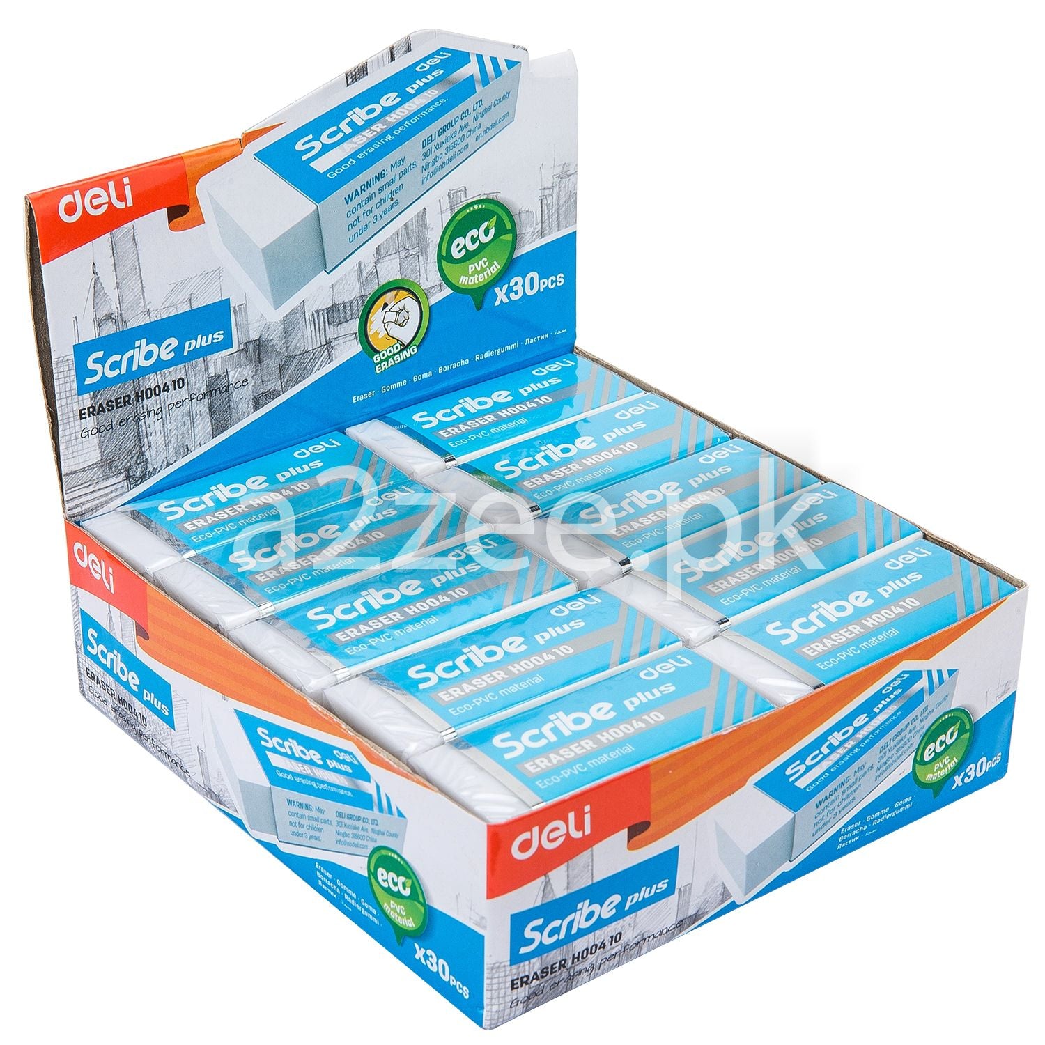 Deli Stationery - School Eraser - 30 Per Box (SKU: EH00410)