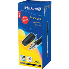 912303  Pelikan  Stick Pro Ball Pen Box, Black - 20`s