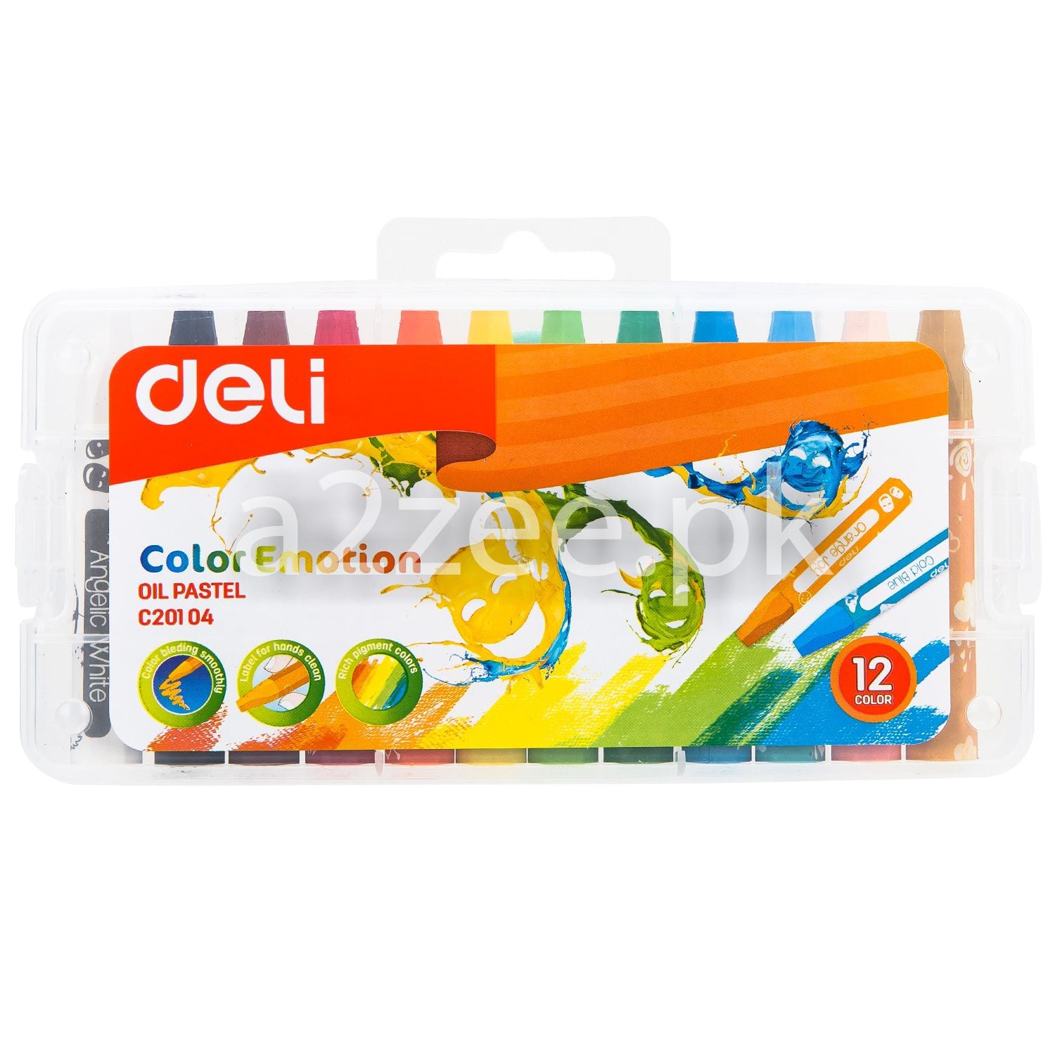 Deli Stationery - Oil Pastel - 12 colors (SKU: EC20104)